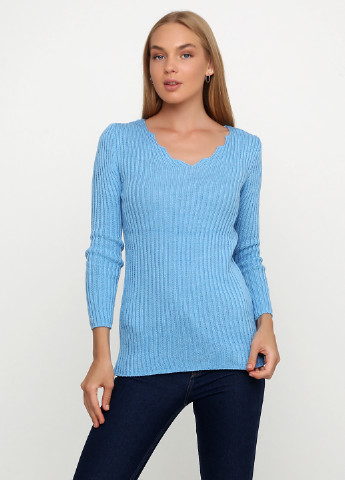 Голубой демисезонный пуловер пуловер Askar Triko