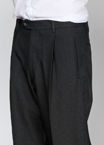 Грифельно-серые кэжуал демисезонные прямые брюки Bocodo