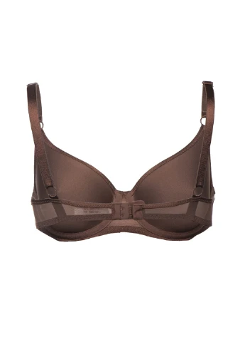 Коричневый бюстгальтер soft-bra без push-up шоколадный из тонкого формованного материала монофлит (spacer) l1510a calla Luna