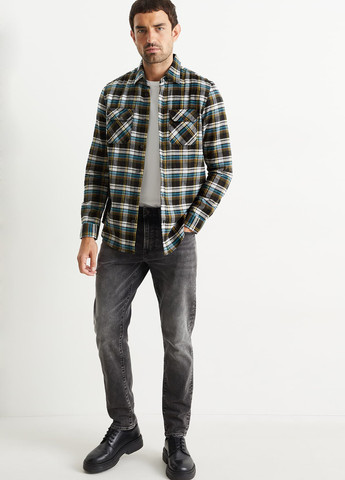 Серая кэжуал рубашка в клетку C&A