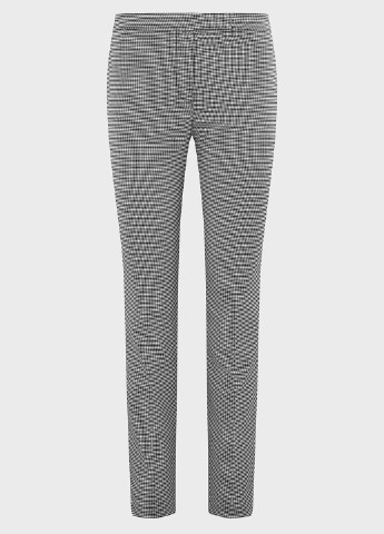 Черно-белые кэжуал демисезонные зауженные брюки Oodji