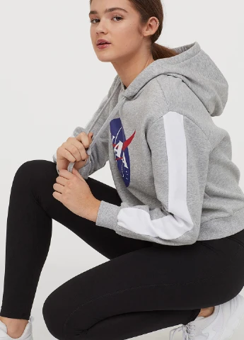 Черные демисезонные леггинсы H&M