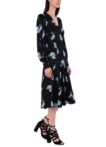 Черное кэжуал платье Ivy & Oak с цветочным принтом