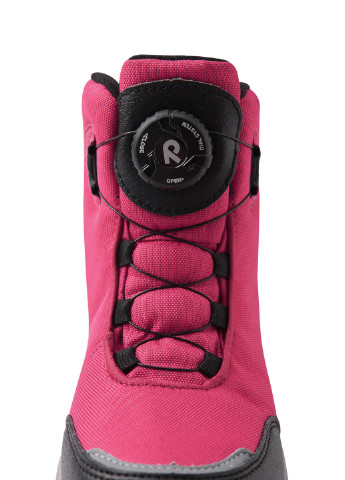 Розовые зимние ботинки на шнурках Reima