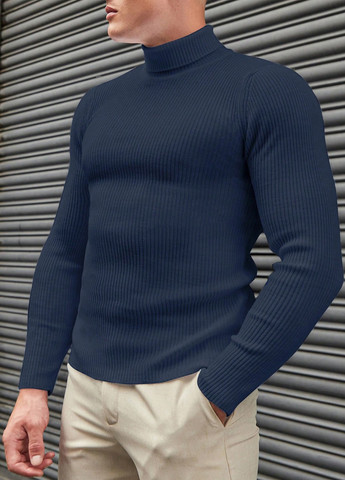 Синий демисезонный свитер SHEIN