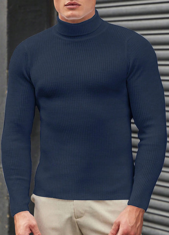 Синий демисезонный свитер SHEIN