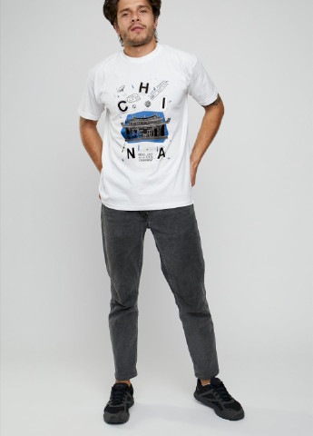 Белая футболка чоловіча basic YAPPI