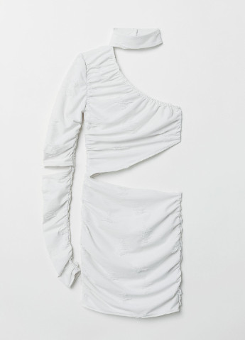 Белое кэжуал платье платье-водолазка H&M однотонное