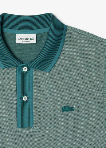 Зеленая футболка-поло для мужчин Lacoste меланжевая