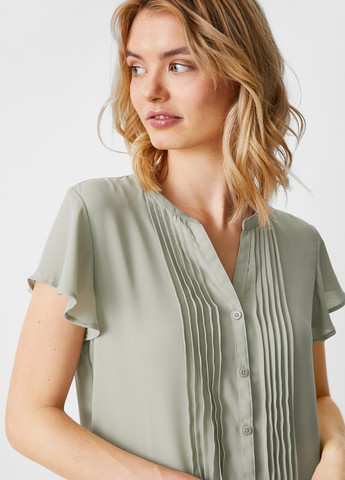 Серо-зелёная блуза C&A