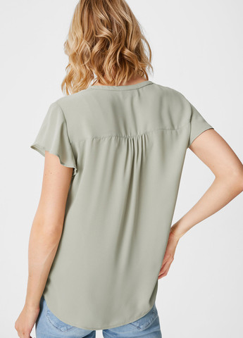 Серо-зелёная блуза C&A