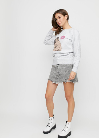 Сірий світшот жіночий /no flis/ YAPPI малюнок (251467814)