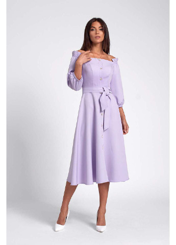 Лавандова кежуал сукня SL-Fashion однотонна
