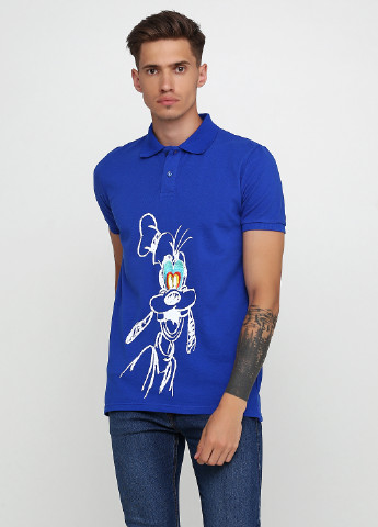 Синяя футболка-футболка для мужчин Iceberg с рисунком