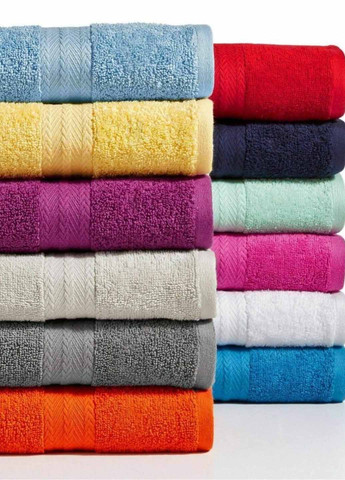 Полотенце (2 шт.), 68х39 см, 33х33 см Tommy Hilfiger однотонный синий