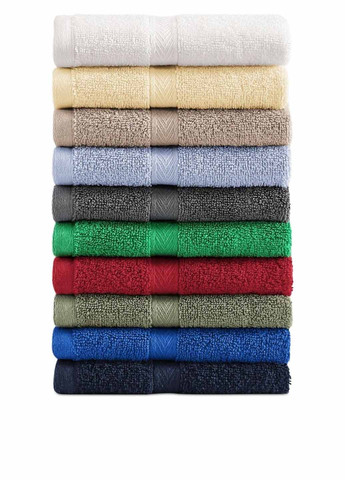 Полотенце (2 шт.), 68х39 см, 33х33 см Tommy Hilfiger однотонный синий