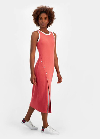 Червона кежуал сукня сукня-майка Tommy Hilfiger однотонна