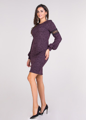 Фіолетова кежуал сукня з довгим рукавом Olsa меланжева