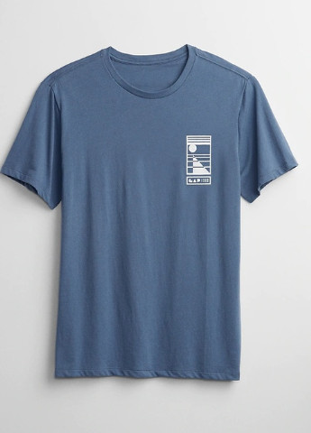 Синяя футболка Gap 817202 bainbridge blue