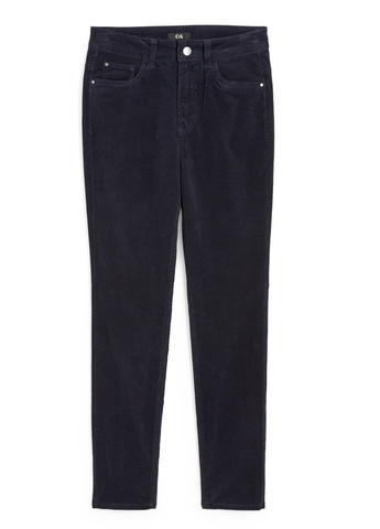 Темно-синие джинсовые демисезонные зауженные брюки C&A