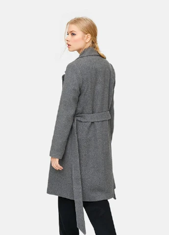 Темно-сіре демісезонне Пальто однобортне Stradivarius