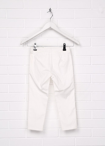 Белые кэжуал летние со средней талией брюки Lu Lu