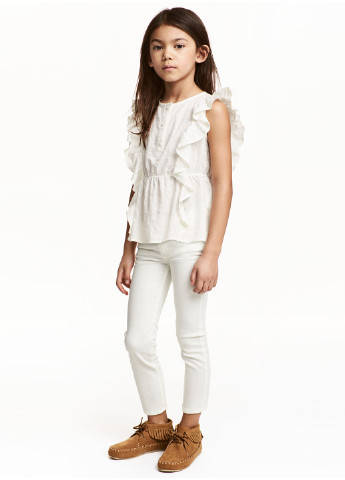 Молочные демисезонные со средней талией джинсы H&M
