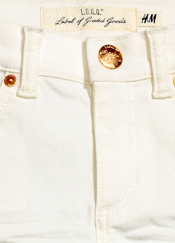 Молочные демисезонные со средней талией джинсы H&M