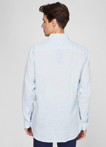 Голубой кэжуал рубашка с геометрическим узором Tommy Hilfiger
