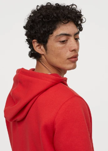 Худі фліс,червоний з принтом, H&M (255192756)