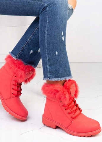Зимние ботинки тимберленды Ideal Shoes с мехом из искусственной кожи