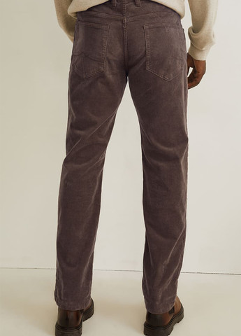 Серо-коричневые кэжуал демисезонные зауженные брюки C&A