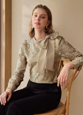 Золотистая блуза SHEIN