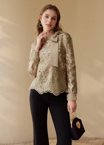 Золотистая блуза SHEIN