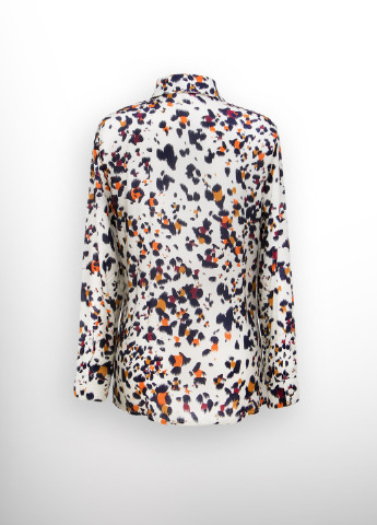 Комбінована демісезонна блуза-сорочка з леопардовим принтом в63 Luxik