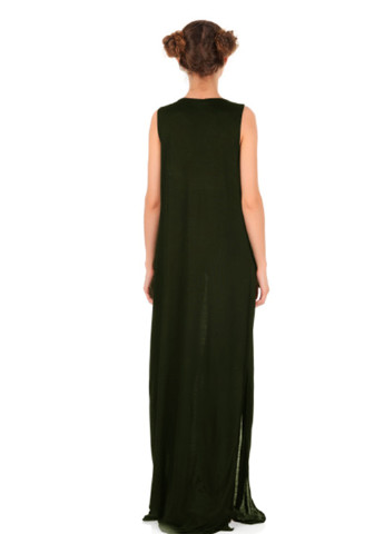 Темно-зелена кежуал плаття, сукня сукня-майка H&M однотонна
