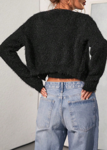 Чорний демісезонний комплект (топ, кардиган) SHEIN