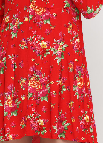 Красное кэжуал платье & Other Stories с цветочным принтом