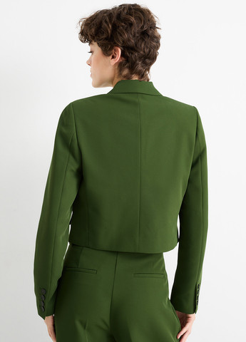 Зеленый женский жакет C&A однотонный - демисезонный