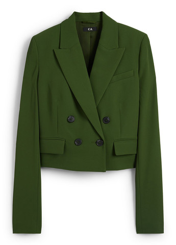 Зеленый женский жакет C&A однотонный - демисезонный