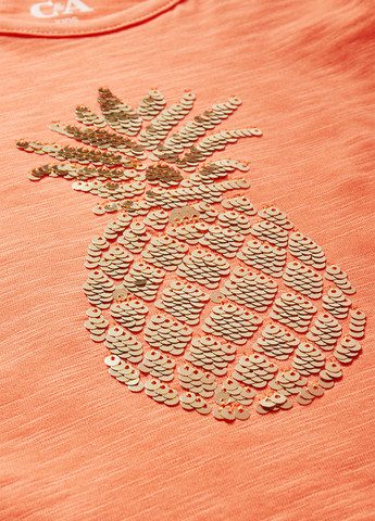 Коралловый летний комплект (футболка, резинка) C&A