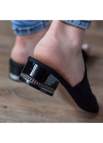 Черные мюли женские enigma 2780 36 р Fashion на низком каблуке