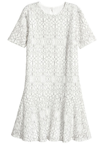 Молочное кэжуал платье H&M