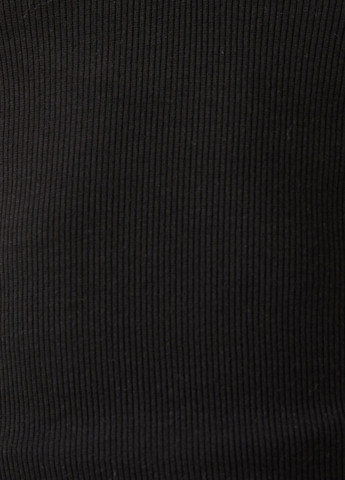 Черная женская футболка-поло KOTON однотонная