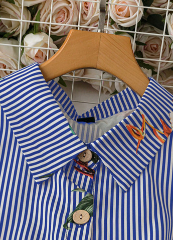 Комбинированное кэжуал платье рубашка SHEIN в полоску