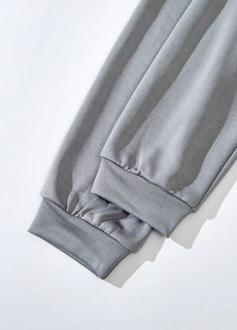 Серые кэжуал, спортивные демисезонные джоггеры брюки SHEIN