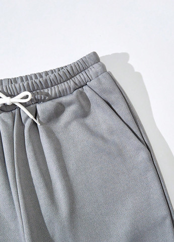 Серые кэжуал, спортивные демисезонные джоггеры брюки SHEIN