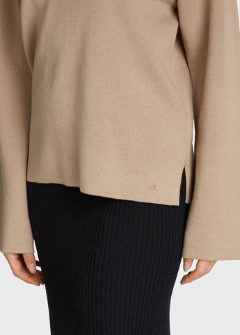 Бежевый зимний пуловер пуловер Calvin Klein