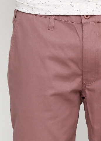 Темно-розовые кэжуал демисезонные прямые брюки H&M