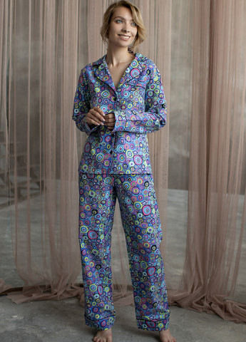 Комбинированная всесезон пижама (рубашка, брюки) рубашка + брюки Forly